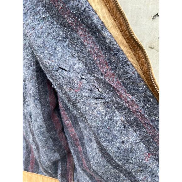 Vintage Union Made Carhartt Detroit Blanket Lined Jacket Workwear 6BLJ 48 Tan - Picture 12 of 16